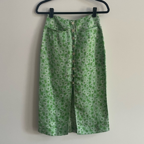 Sandro Floral Midi Skirt Sz 0